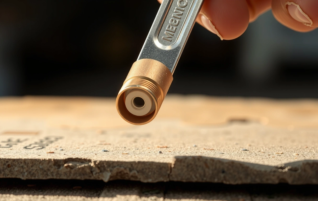 Dettaglio di connettori DIN e cavi coassiali in fase di installazione